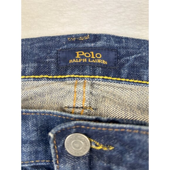 Polo Ralph Lauren Embroidered Skulls Denim Jeans Sullivan Slim Men’s 38x32 Y2K - Picture 6 of 16